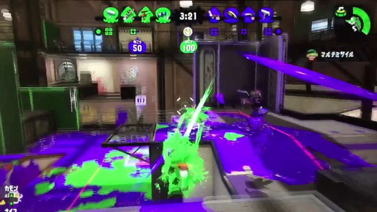 チームメンバーのしのぶさんとリグマ！(スプラトゥーン2)