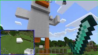 【マインクラフト】巨大なオバケのQ太郎を作ったよ‼️ナニコレ珍百景風