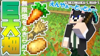 マインクラフト ┃無限作物装置を失敗したのでおとなしく巨大畑つくります！【統合版 ぽこなかくら #83】