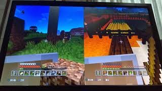 マインクラフト、マルチPlay！！建築作業！建築作業していたら、日が暮れたww……