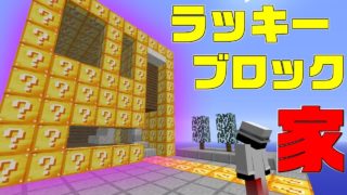 【マインクラフト】新ステージ登場!?ラッキーブロック家に挑んだら奇跡が...!!
