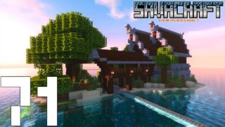 【SAVACRAFT】71 大きな樹木と三角屋根の駅【マインクラフト】