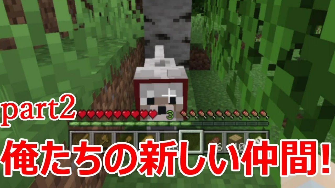 [マインクラフト]　なんともう新しい仲間が登場!　二人で始めるMinecraft-part2