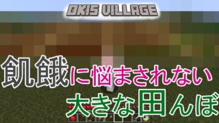 【マインクラフト】#5 効率完全無視の大きな田んぼ！ひとりぼっちマイクラ実況【オキス村】
