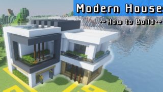 【マインクラフト】モダンな家の作り方！2階建ての豆腐建築を組み合わせてオシャレな現代風に！【minecraft 】How to build Modern House