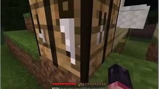 マインクラフト　丸石を８個使ってかまどを作成します