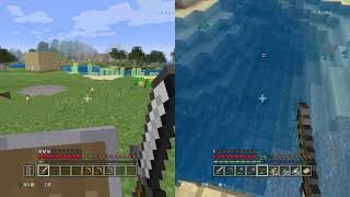 [マイクラ]鶴とんの マインクラフト！友達と２人でだらっと配信！画面分割でローカルプレイ！