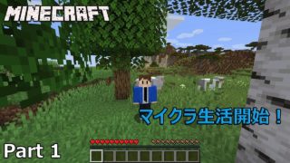 【あきくら】【Minecraft】素人マインクラフト実況 Part1 １日目を無事に過ごすことが出来るのか！？