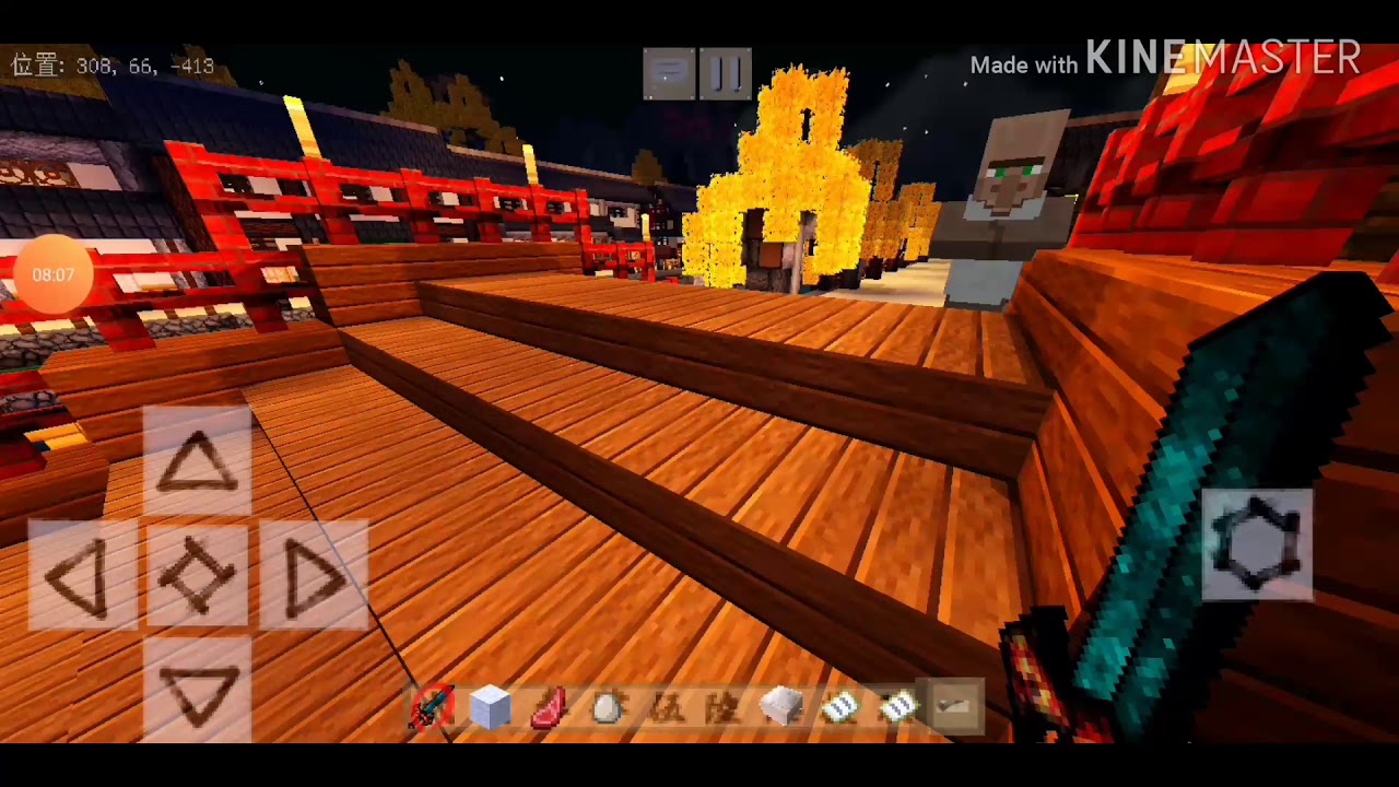 マインクラフトPE和風のワールドを遊んでみた。