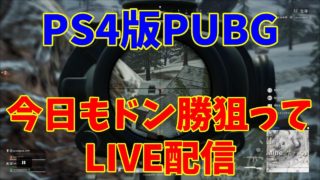 【PS4版PUBG】60fpsテスト配信【実況なしライブ配信】